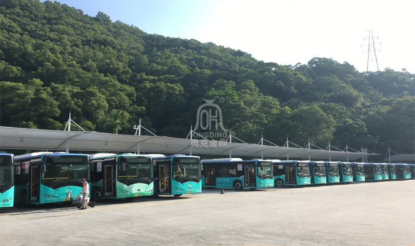 深圳巴士集團梧桐山公交總站充電站膜結構項目