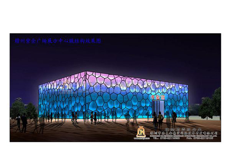 贛州紫金廣場“水立方”售樓處ETFE膜結構